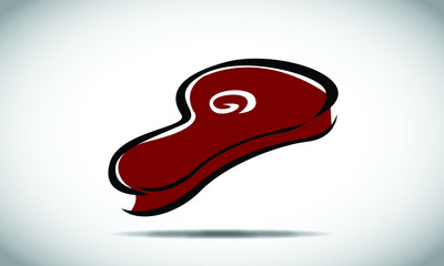 Steak Icon and Vector Design