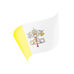 Vatican flag, vector illustration