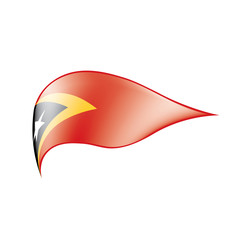 east timor flag, vector illustration