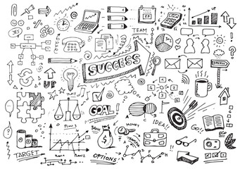 Hand drawn success doodles © katarinalas