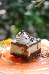 sweet, pastry, portion, gourmet, food, cake, chocolate, dessert, colorful, decorate, part, party, light, icing, cook, delicious, piece, tasty, white, wooden, slice, restaurant, cocoa, plate, pie, eat,