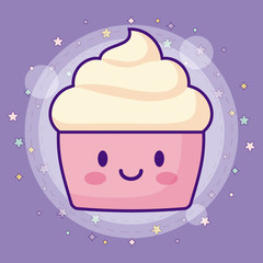 kawaii cupcake icon