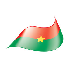 Burkina Faso flag, vector illustration