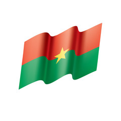 Burkina Faso flag, vector illustration
