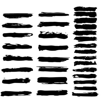 The vector set of grunge brushes