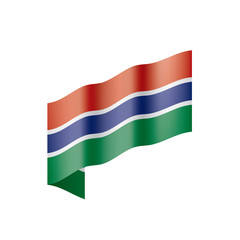 Obraz premium Gambia flag, vector illustration