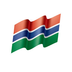 Gambia flag, vector illustration