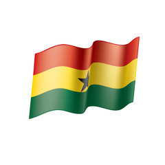 Ghana flag, vector illustration