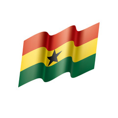 Ghana flag, vector illustration