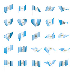 Guatemala flag, vector illustration