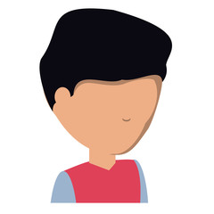 avatar young man icon over white background colorful design. vector illustration