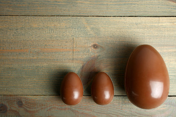 Three chocolate eggs