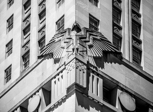 Art Deco Ornament On Office Building - Manhattan, New York.