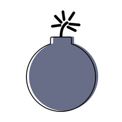 bomb icon over white background, colorful design. vector illustration