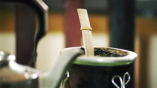 Yerba Mate, Traditional Hot Beverage of Argentina. 