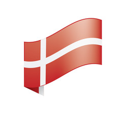 Denmark flag, vector illustration