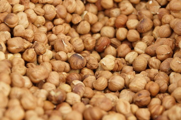 nuts hazelnuts are a lot of close-up