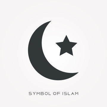 Silhouette Icon Symbol Of Islam