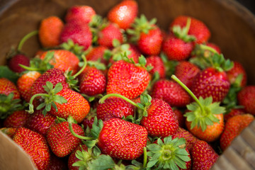 Bunch of strawberries close-up