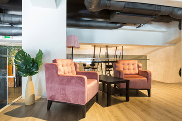 Interior of a new luxury restaurant,lobby cafe,lounge bar