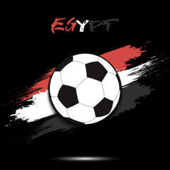 Soccer ball and Egypt flag