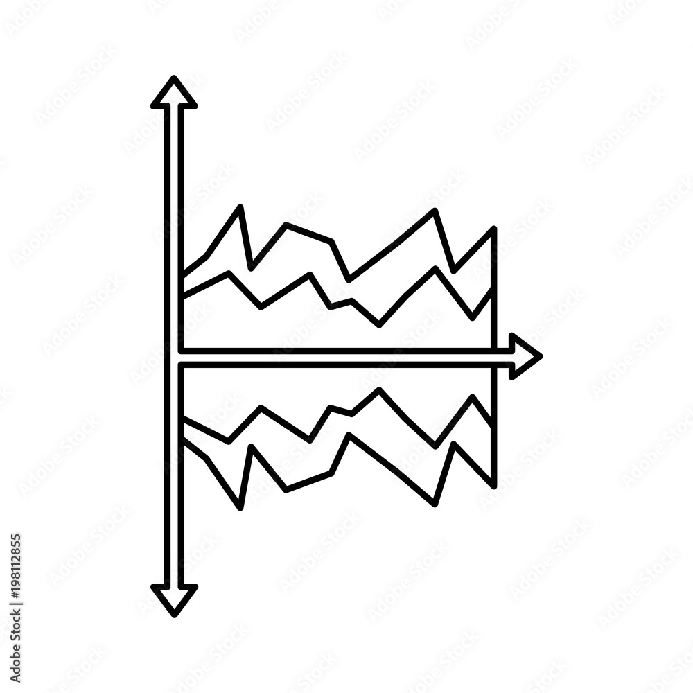 Poster linear graph statistic abstract design vector illustration outline design