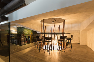 Interior of a new luxury restaurant,lobby cafe,lounge bar