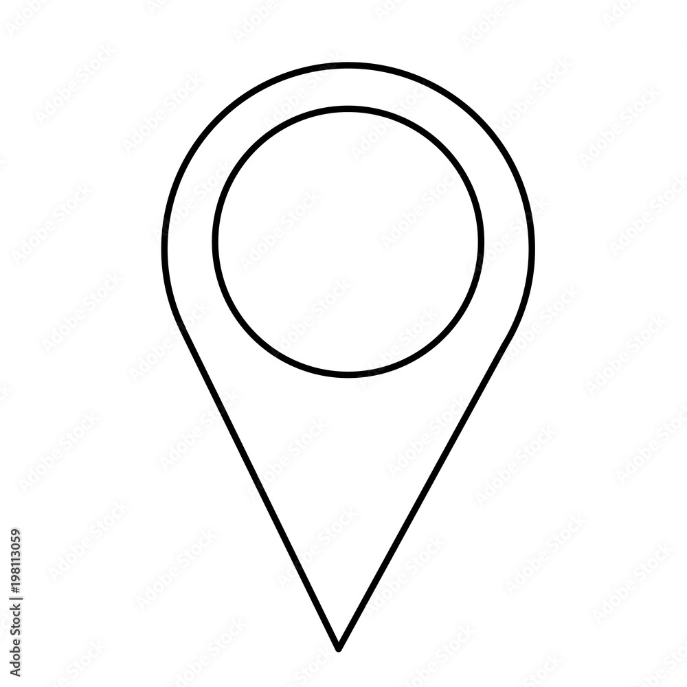 Poster pointer map gps navigation location vector illustration outline design