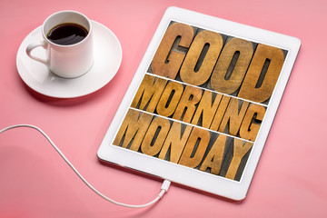 Good Morning Monday on tablet