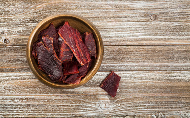 Beef Jerky. Selective focus.
