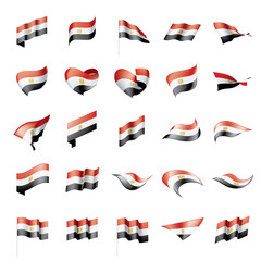 Egypt flag, vector illustration