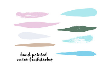 Graffiti Lines. Hand Painted Blue Buttons, Turquoise Highlights. Vector Brushstrokes or Banners. Textured Doodles or Smears. Background Turquoise Swatch Collection Vintage Logo Element. Scribble Paint
