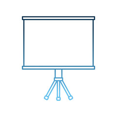 presentation board office supply blank vector illustration  gradient blue color