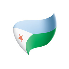 Djibouti flag, vector illustration
