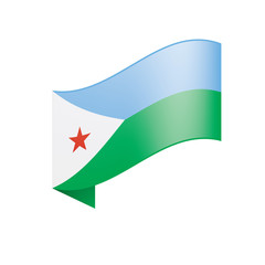 Djibouti flag, vector illustration
