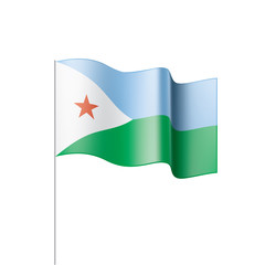 Djibouti flag, vector illustration