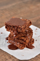 Brownie chocolate tower