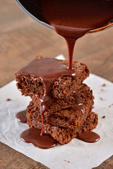 Brownie chocolate tower