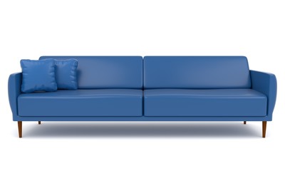 leather sofa design isolate white background