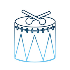 Fototapeta na wymiar instrument percussion sticks musical celebration vector illustration gradient blue color