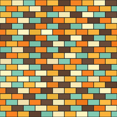 Brick pattern. Seamless vector brick wall background