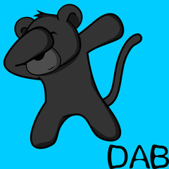 dab dabbing pose panther kid cartoon in vector format very easy to edit 