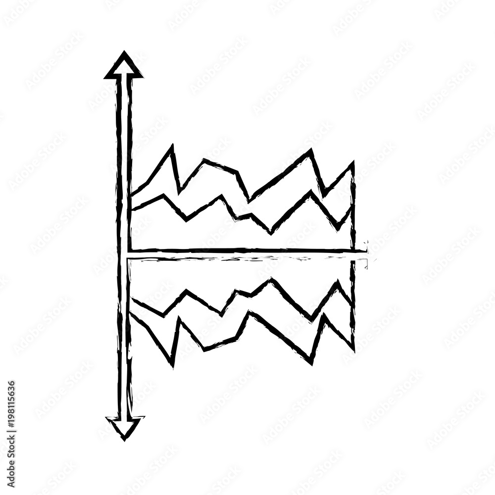 Poster linear graph statistic abstract design vector illustration sketch design
