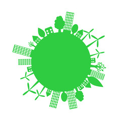 Vector stamp for Earth day