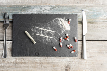 No food, just drugs