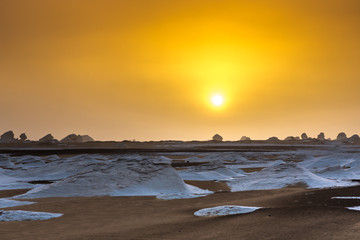 The White Desert at Farafra in the Sahara of Egypt