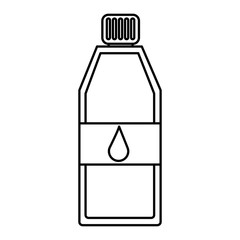 fresh bottle water healthy lifestyle vector illustration outline design