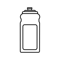 sport bottle water hydration healthy lifestyle vector illustration outline design