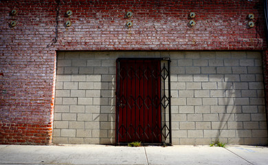 brick building with security door
