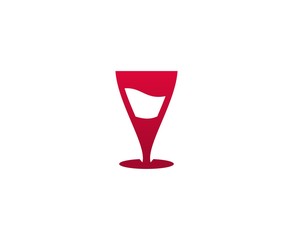Wine glass logo